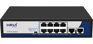 سویچ 8 کانال POE اچ ار یو ای HRUI HR901-AF-821GNS UPLINK-GIG