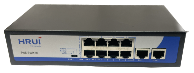 سوئیچ شبکه HRUI-HR900-AF-82N POE- 2uplink100-2gbps